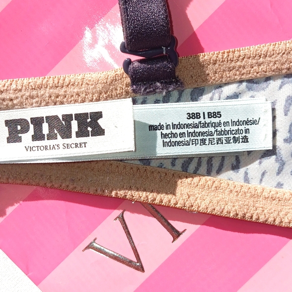 Victoria's Secret Pink Leopard Print  Wear Everywhere Wireless Push Up Size38B - Picture 4 of 4